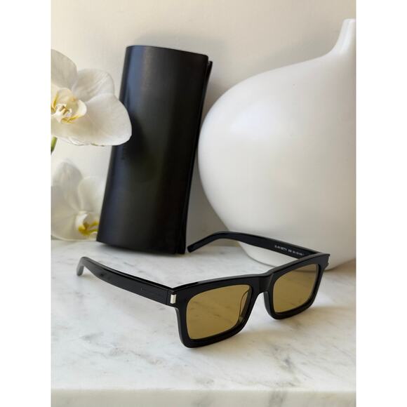 NEW Saint Laurent SL461 Betty Sunglasses in Black Yellow main image 4